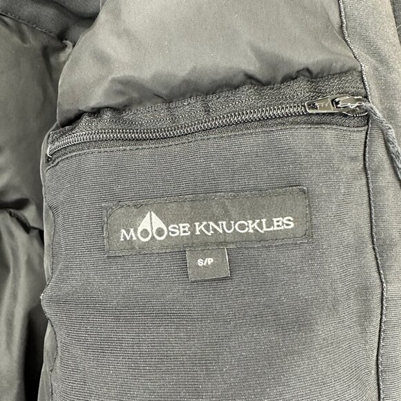 Moose Knuckles Black Bomber Jacket Men’s Size S - Picture 15 of 15